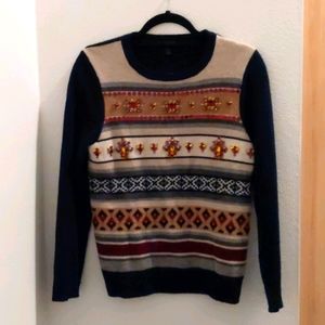 Jeweled JCrew Sweater